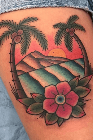 Hawaii beach tattoo