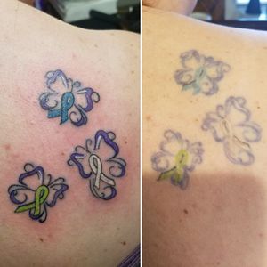 Cover up, butterflies, cancer, ribbons