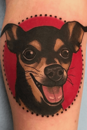 Pet portrait dog tattoo