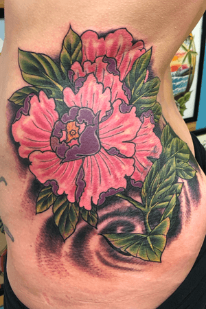 Some cover up action with a strong peony design