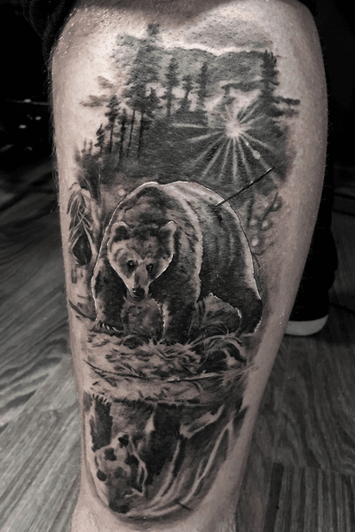grizzly bear tattoos for men