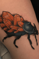 Crystal insect tattoo