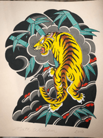 Tiger Half sleeve design. #tigertattoo #japanesetattoo 