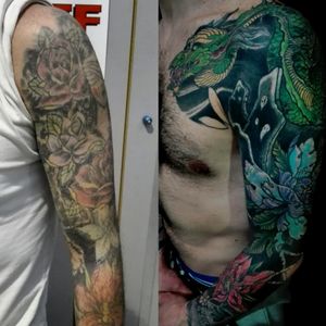 Cover up.     before /after 