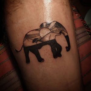 Elephant 🐘!  #tattoink #inktatto #tattoelephant #puntillismo #fino #blacktatto