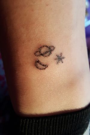 Here's a little stick and poke ankle tat 😊