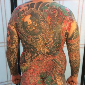 Kaosho Rochishin; Suikoden Horimono by Carl Hallowell for Tattoo Artist extraordinaire Joe Haasch... #suikoden #irezumi #horimono #CarlHallowell 