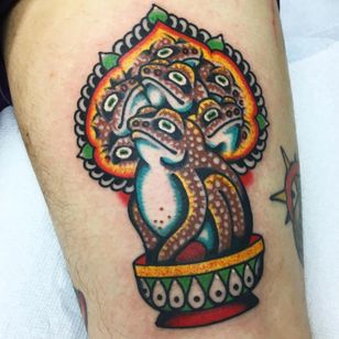 Tatuaje de Julian Bast #JulianBast #frogtattoos #tatuajes de sapos #ranas #sapos #animales #sapos #naturaleza #color #tradicional