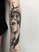 Healed Done at @pinkmachinetattoo #art #tattooartist #blackwork #tattoo #tattoos #graphic #ink #inked #tattooed #tattooer #tattooart #photooftheday #tattoopeople #illustration #tattoolife #devil #evil 