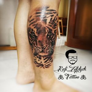 Tiger #tiger #tattoo #costaricaink #ink #cool #helios #blackandwhitetattoo #ava 