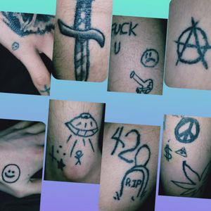 Some of my shitty stick n pokes haha