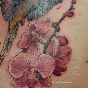 Orchids close up by @Veronicahahntattoo 