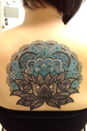 Tattoo done by Angela #mandalas #mandalatattoo #mandala #lotustattoo #sandiego #sandiegoartist #sandiegotattoos #flower #flowerstattoo #flowers #healed #healedtattoo 