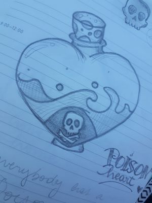#poison #heart #tattoo #sketchesbyme #sketche