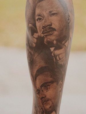 Tattoos on Odell Beckham Jr. #OdellBeckhamJr #NFL #SuperBowl #SuperBowl2019 #Rams #Patriots #football #footballtattoos #NFLtattoos #SuperBowltattoos #MalcolmX #MartinLutherKingJr #MLKjr