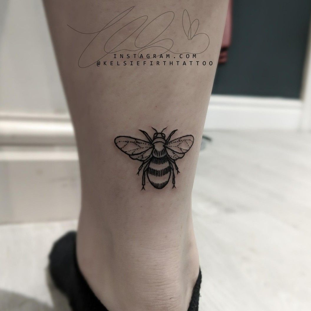 Bee tattoo Small bee tattoo Honey bee tattoo