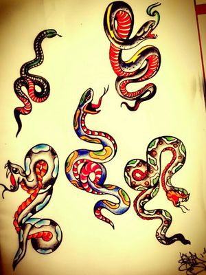 #snakes #snaketattoo #oldschool #traditional #drawings #myart #mydesign #myartwork 
