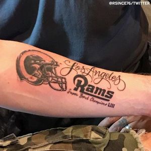 Tattoo uploaded by Justine Morrow • Rams tattoo by Andrew Arteaga  #AndrewArteaga #NFL #SuperBowl #SuperBowl2019 #Rams #Patriots #football  #footballtattoos #NFLtattoos #SuperBowltattoos • Tattoodo