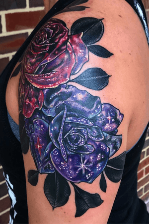 #space #galaxytattoo #color #colorrealism #rose #roses #galaxytattoo 
