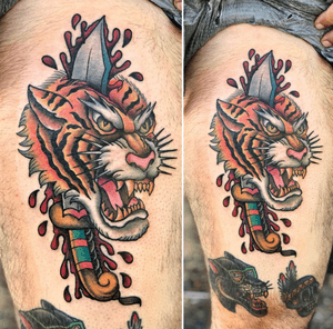 Traditional Tiger with dagger 