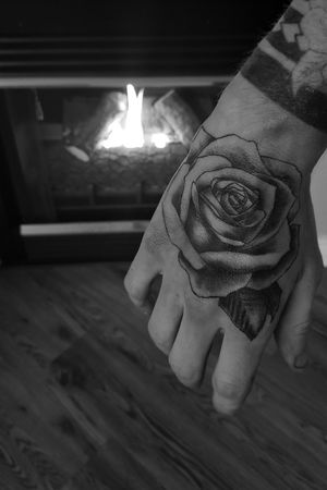 Rose Hand Tattoo by Taaron (Tee) - Colorado Springs