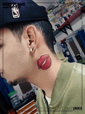 lip tattoo on neck men｜TikTok Search