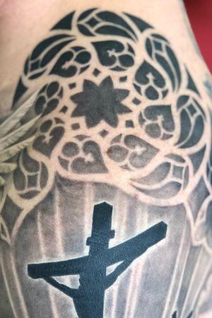 Upper shoulder of religious sleeve