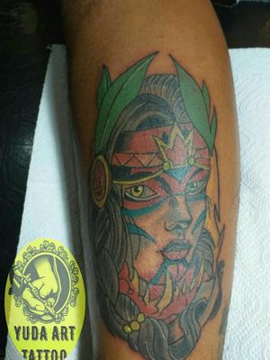 Tattoo Mujer ApacheEstilo Neotradicional#yudaart #eternalink #momsink 😎👈🇮🇱🇮🇱