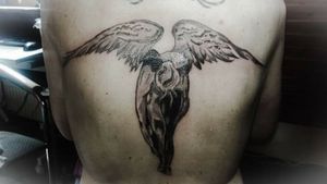#engel #backpeace #sessionone #artist #blackandgrey #follower #rücken #frau #tattoodo #tattooed #tattooedgirl 