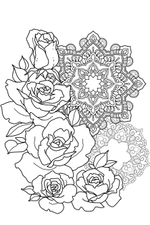 WANNADO ROSES AND MANDALA - #sketchtattoo #sketch #ornamental #mandala #roses 