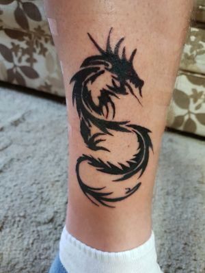 Completed dragon leg inner calf by me😉 #sacredchaosink