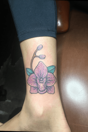 Cool little traditional orchid i got to freehand for a client