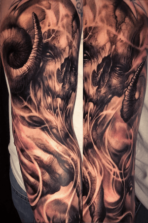 Freehand tattoo done by Carl Grace. 