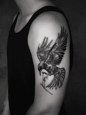 :: The crow ::.#raven #dark #crow #synthetictattoo  #合成刺青 #syntheticblack #tattoo #tattoos #tatts #tattooartist #inked #ink #inkedup #inkedmag #tattooart #tattoodesign #art #artwork #bodyart  #amazingink #tattooist #tat #tats #synthetic #taiwan #taipei#unickink @synthetictattoo
