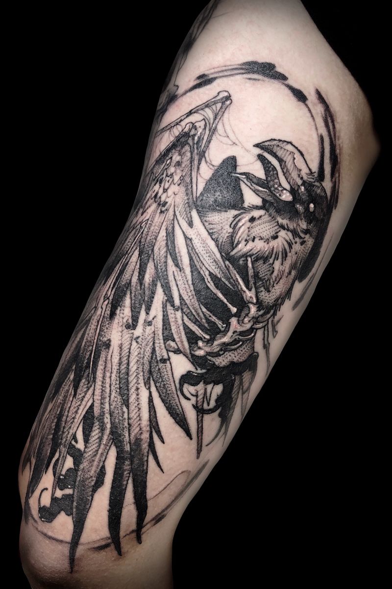 Tattoo uploaded by ssab_tattooer • Raven. bone. #raventattoo # ...