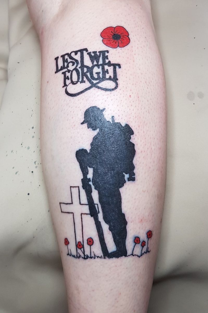 Tattoo uploaded by Billy Vauls • British WW1 soldier silhouette. Lest