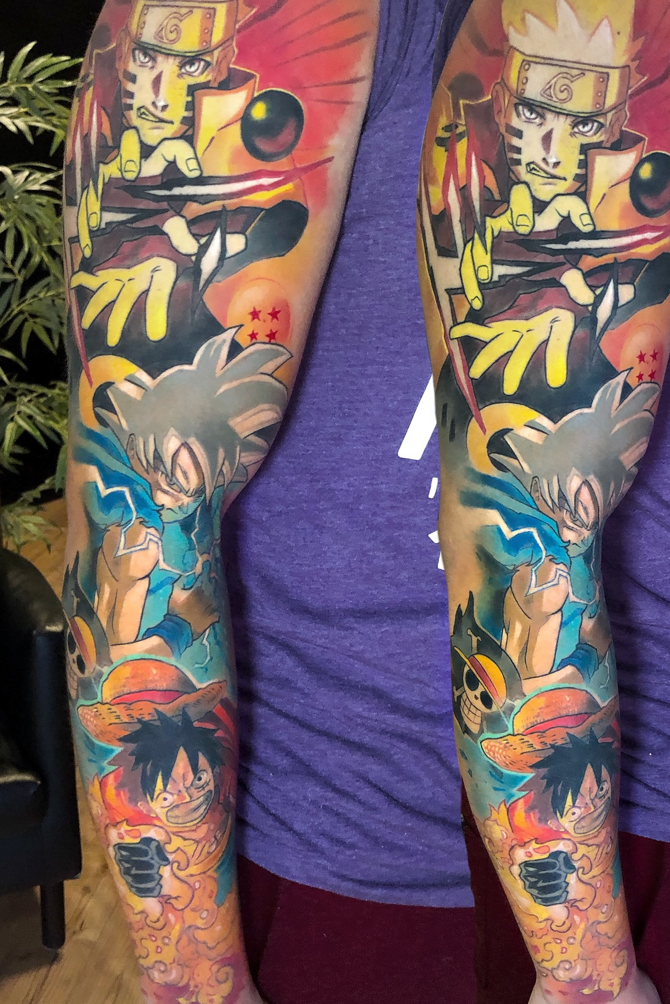 Tattoo Uploaded By Neo Parker Dragonball Naruto Onepiece Tattoodo