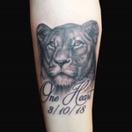 Lioness tattoo by Jesse Vardaro