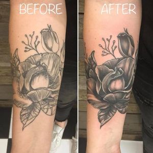 Reworked Tattoo by inking_au. Bringing and old tattoo done elsewhere back to life again 