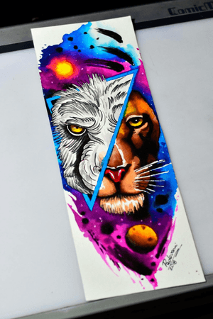 #lion #tattoosketch #watercolor #aquarela #leao #thiagopadovani