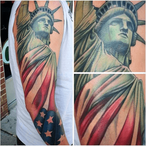 Statue of Liberty tattoo by Jesse Vardaro
