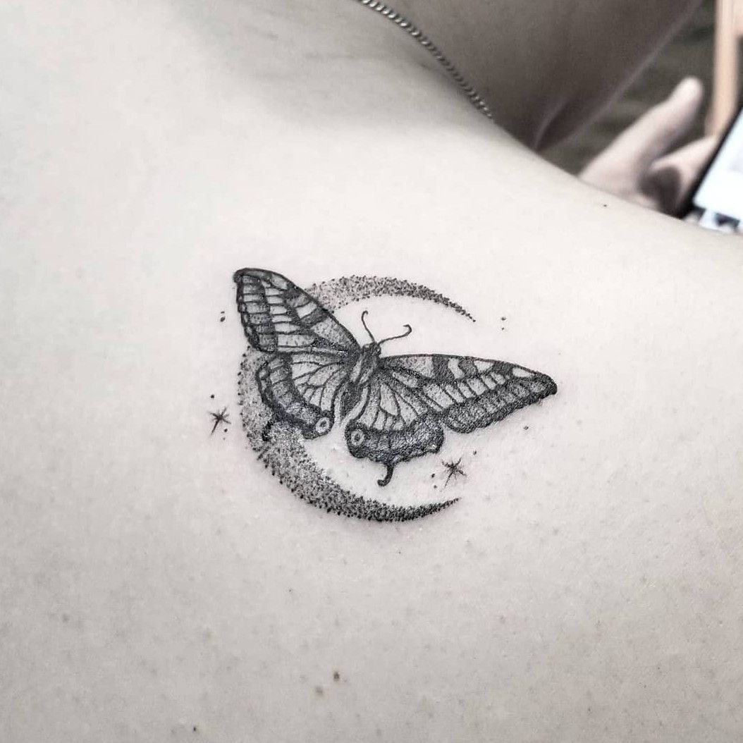 Buy Butterfly Moon Temporary Tattoo Online in India  Etsy