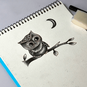#owl #coruja #tattoosketch #thiagopadovani