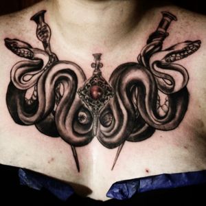 Harry Potter tattoo slithering tattoo Grindelwald tattoo
