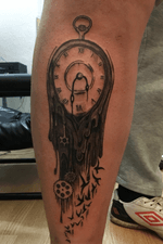 Time is dead as long as it is being clicked off by little wheels; only when the clock stops does time come to life.  #clock #clocktattoo 