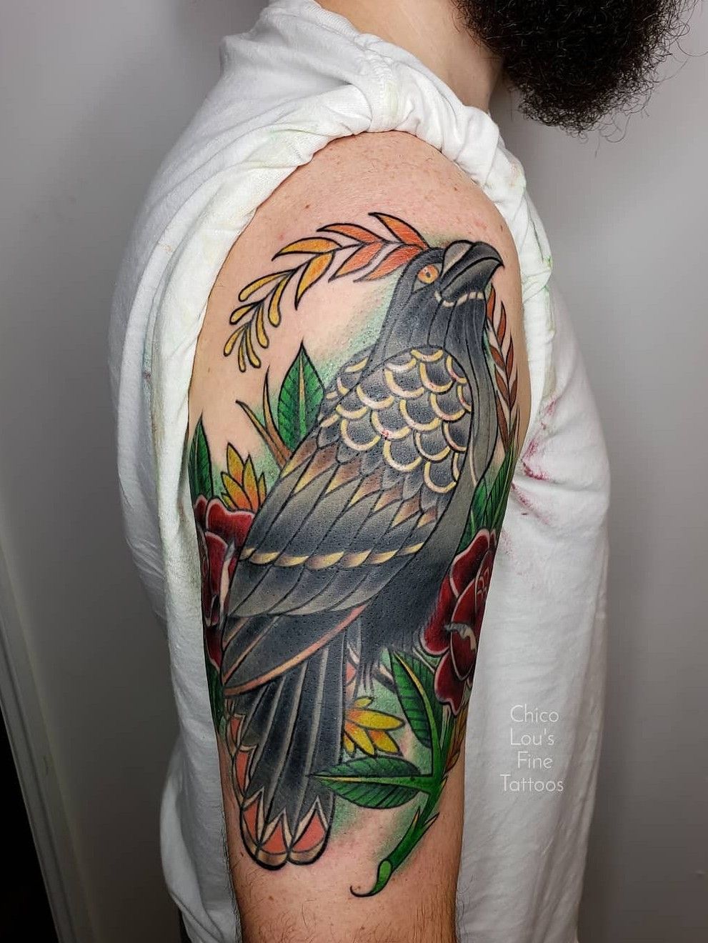 Traditional Raven Tattoo  Raven tattoo Crow tattoo Traditional tattoo  crow