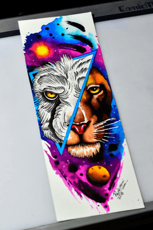 #lion #tattoosketch #watercolor #aquarela #leao #thiagopadovani