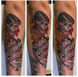 Today got to blast @justicethe_artist the apprentice of @tattoohabitualistclub with a #traditional #grimreaper tattoo on his forarm ! Again I tell my clients traditional is what I do 🔥🎨🖊 Thanks justice for letting do my thing with this piece #TattzByAG #Ink #Tattoo #Tatuaje #BodyArt #ArteCorporal #NYC #NYCTattoo #NYCTattooArtist #traditionalart #traditionaltattoo #boldlines #boldcolors