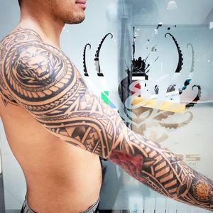 Custom polynesian tattoos. 