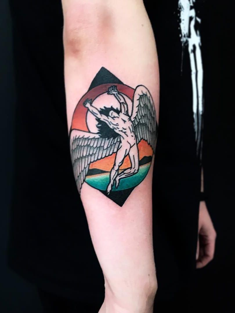 Paul McCluskey on Twitter My first tattoo LedZeppelin Icarus SwanSong  httpstcoymKF6BywzM  Twitter